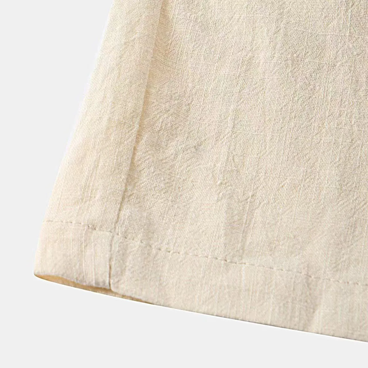 Linen‑Blend Lapel Shirt & Shorts Set for Men - Image 7