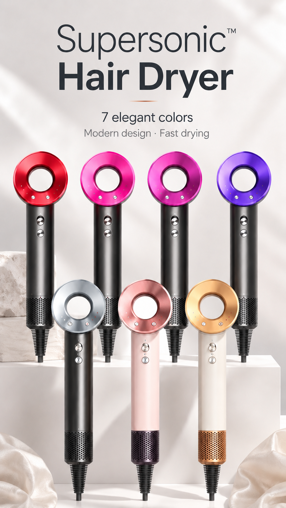 Supersonic Hair Dryer - Straight + Wavy - Image 2