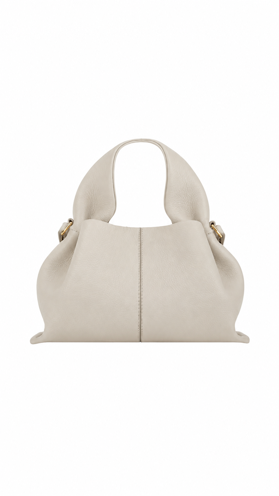Half‑Moon Mini Crossbody Bag with Ruched PU Design